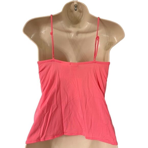 H&M Women Top XS Hot Pink Viscose Blend Sleeveless Draped Camisole Fit Tank - Picture 2 of 9